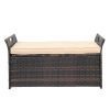 106*52*46cm Iron Frame Can Accommodate Brown Gradient Footstool Locker Rattan Locker