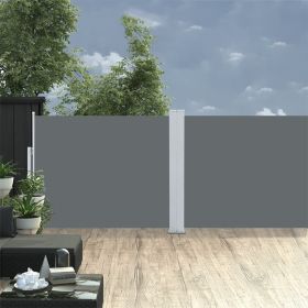 Retractable Side Awning Anthracite 55.1"x393.7"