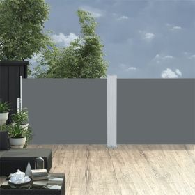 Retractable Side Awning Anthracite 47.2"x393.7"