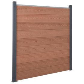 Fence Panel Set Brown 70.9"x73.2" WPC