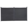Fence Panel Set Gray 139"x73.2" WPC