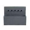 11.8x30.7x23.6" Decorative Gray Fountain with Rectangle Design, with Light and Pump, for Indoor and Outdoor