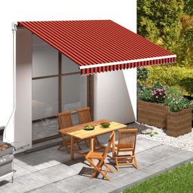 Awning Top Sunshade Canvas Orange & Brown 157.5"x118.1"