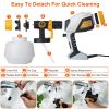 Electric Paint Sprayer HVLP Spray Painting Gun Handheld Painter with Different Spray Patterns 1200ML Detachable Container Flow/Length/Width Adjustable