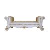 ACME Vendome Bench, Synthetic Leather & Antique Pearl Finish BD01522