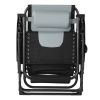 Super-Wide Folding Padded Zero Gravity Chair Patio Recliner Lounge Tray+Foot Pad
