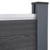 Fence Panel Set Gray 139"x73.2" WPC