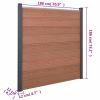 Fence Panel Set Brown 70.9"x73.2" WPC