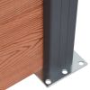 Fence Panel Set Brown 70.9"x73.2" WPC