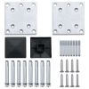 Fence Panel Set Gray 139"x73.2" WPC