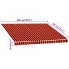 Awning Top Sunshade Canvas Orange & Brown 157.5"x118.1"