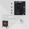 750W/1500W 17 inch Electric Fireplace Heater
