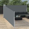 Retractable Side Awning Anthracite 47.2"x393.7"