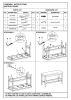 1-Pc Relaxed Vintage Counter Height Bench with Upholstered Seat Dining Bedroom Wooden Furniture Gray