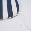 4 PCS Set Outdoor Chair Cushions Seat Cushions with Straps; Patio Chair Pads(Blue / White Color)