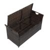 106*52*46cm Iron Frame Can Accommodate Brown Gradient Footstool Locker Rattan Locker