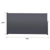 118" x 63" Retractable Side Screen Awning, UV Resistant and Waterproof Patio Privacy Screen,Dark Grey