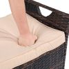 106*52*46cm Iron Frame Can Accommodate Brown Gradient Footstool Locker Rattan Locker