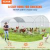 VEVOR Large Metal Chicken Coop with Run, 19.7x9.8x6.6ft, Walkin Poultry Cage for Yard with Waterproof Cover, Dome Roof Large Poultry Cage for Hen Hous