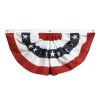 American Poly Cotton Patriotic Pleated Fan by Annin, 18" x 36"