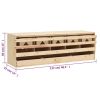 Chicken Laying Nest 5 Compartments 46.1"x13"x15" Solid Pine Wood