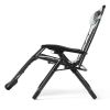 Super-Wide Folding Padded Zero Gravity Chair Patio Recliner Lounge Tray+Foot Pad