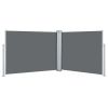 Retractable Side Awning Anthracite 55.1"x393.7"