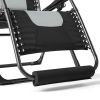 Super-Wide Folding Padded Zero Gravity Chair Patio Recliner Lounge Tray+Foot Pad