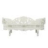 ACME Adara BENCH Pearl White PU & Antique White Finish BD01253