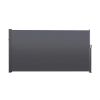 118" x 63" Retractable Side Screen Awning, UV Resistant and Waterproof Patio Privacy Screen,Dark Grey