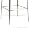 Fabric Upholstered Metal Bar Stool, Yellow and Silver