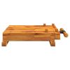 Workbench Tabletop with Vice 20.5"x17.3"x3.7" Solid Wood Acacia