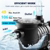 VEVOR Pool Pump 1.5HP 230V, Variable Dual Speed Pumps 1100W for Above Ground Pool, Powerful Self-priming Pump w/ Strainer Filter Basket, 5400 GPH Max.