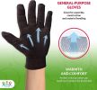 300 Pack Brown Jersey Gloves for Women 9" 1/2 Reusable Washable Glove with Elastic Knit Wrist. Cotton Polyester Gloves 10 Oz Plain Breathable Gloves I