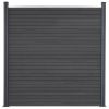 Fence Panel Set Gray 139"x73.2" WPC