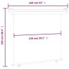 Balcony Side Awning 63"x98.4" Gray