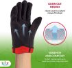144 Pack Red Fleece Lined Brown Jersey Gloves 14oz Men's size. Reusable Washable Glove with Open Cuff; Gunn Cut Pattern. Plain Breathable Gloves. Prot