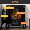 1500W 22" Electric Fireplace,Black