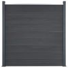 Fence Panel Set Gray 139"x73.2" WPC