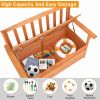 112 * 58 * 84cm Cedar Yard Storage Box With Backrest Armrest Bright Orange Red