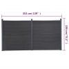 Fence Panel Set Gray 139"x73.2" WPC