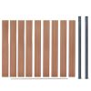 Fence Panel Set Brown 70.9"x73.2" WPC