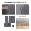 118" x 63" Retractable Side Screen Awning, UV Resistant and Waterproof Patio Privacy Screen,Dark Grey