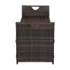 106*52*46cm Iron Frame Can Accommodate Brown Gradient Footstool Locker Rattan Locker
