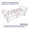 62" Bedroom Tufted Button Storage Bench, Linen Upholstered Ottoman, Window Bench, Rolled Arm Design for Bedroom, Living Room, Foyer (Beige)