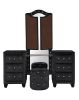 Sophia Upholstery Vanity Set Made With Wood in Black
