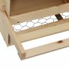 Chicken Laying Nest 5 Compartments 46.1"x13"x15" Solid Pine Wood