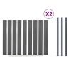 Fence Panel Set Gray 139"x73.2" WPC