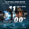 VEVOR Pool Pump 1.5HP 230V, Variable Dual Speed Pumps 1100W for Above Ground Pool, Powerful Self-priming Pump w/ Strainer Filter Basket, 5400 GPH Max.