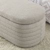 [Video] Welike Length 45.5 inchesStorage Ottoman Bench Upholstered Fabric Storage Bench End of Bed Stool with Safety Hinge for Bedroom, Living Room, E